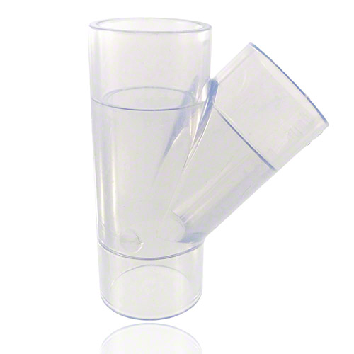 PVC U Transparent T-Stück 45°