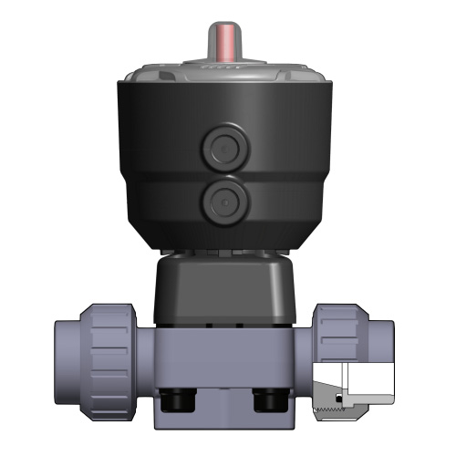 ABS 2/2-Wege-Membranventil DK/CP, Verschraubung mit Klebemuffe, NC, EPDM